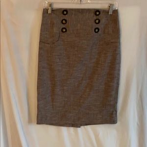 Grey Skirt with faux pockets